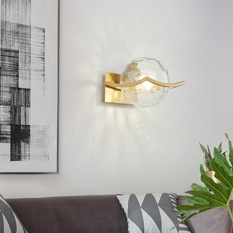 Luminaires d'éclairage en verre de style simple, une lampe murale de tête pour la chambre