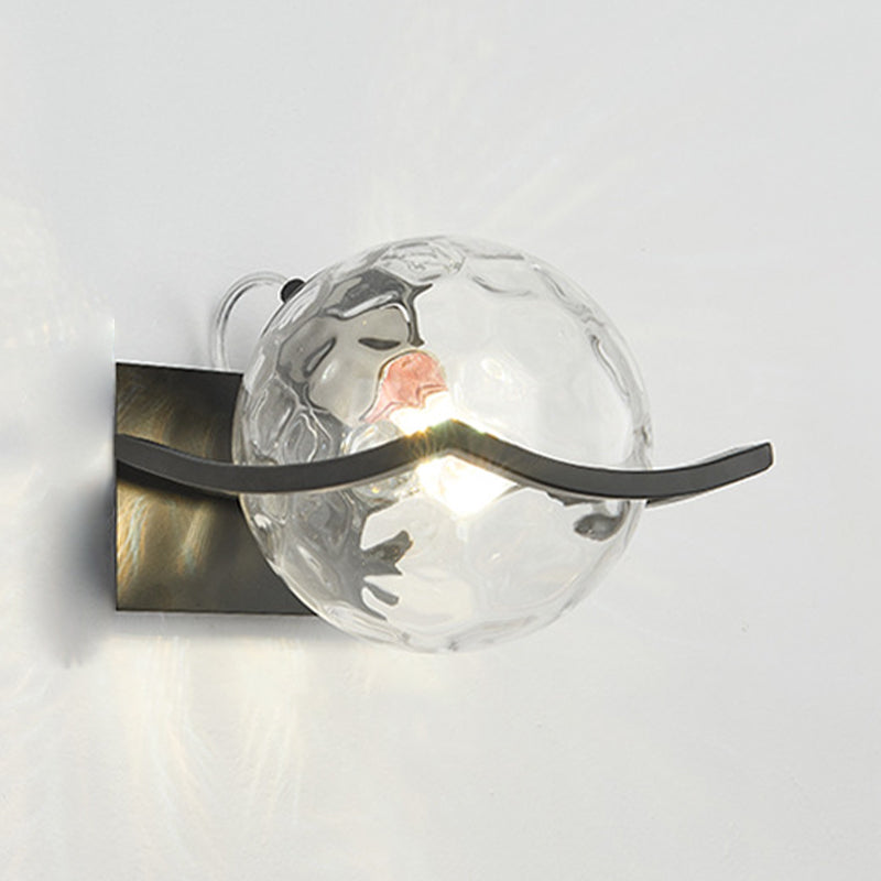 Luminaires d'éclairage en verre de style simple, une lampe murale de tête pour la chambre