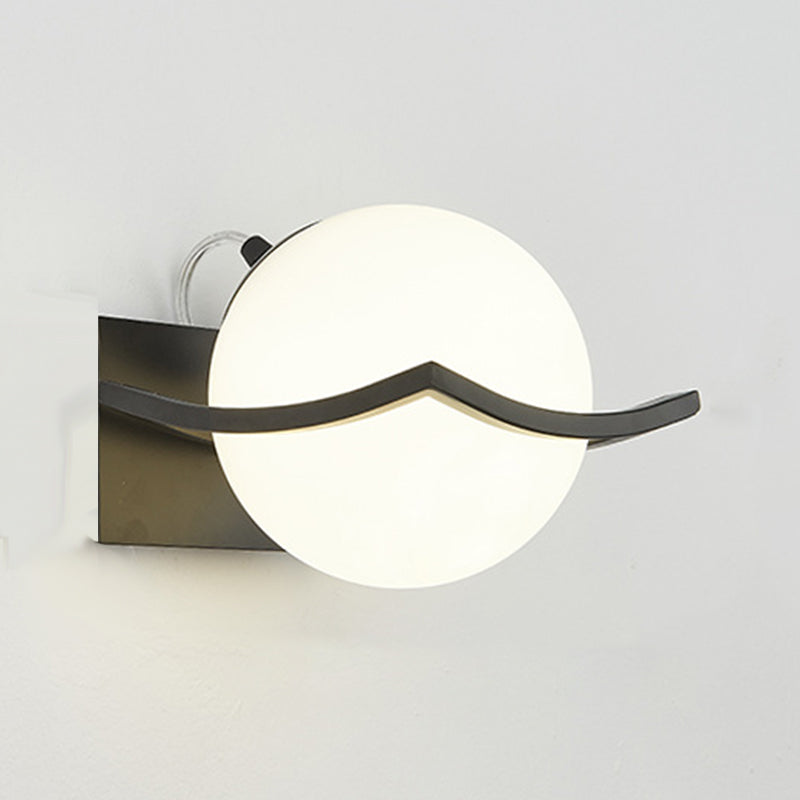 Luminaires d'éclairage en verre de style simple, une lampe murale de tête pour la chambre