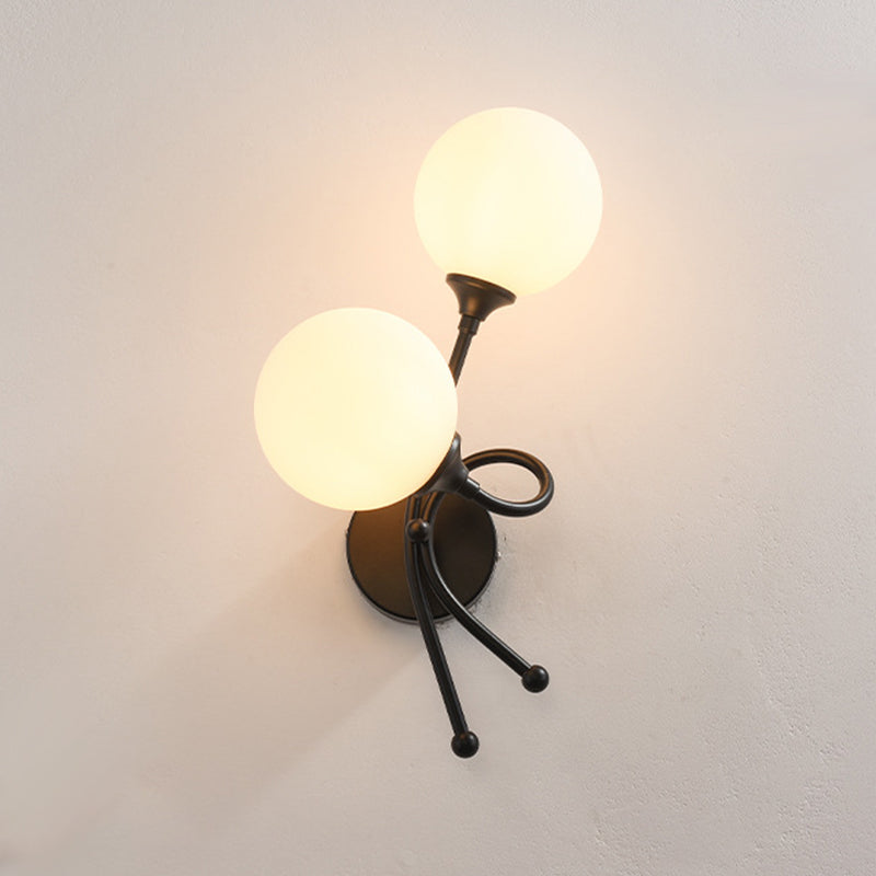 Chambre à coucher simple luminaires d'éclairage en verre blanc éclairage mural