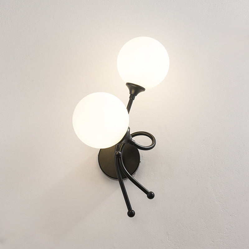 Chambre à coucher simple luminaires d'éclairage en verre blanc éclairage mural