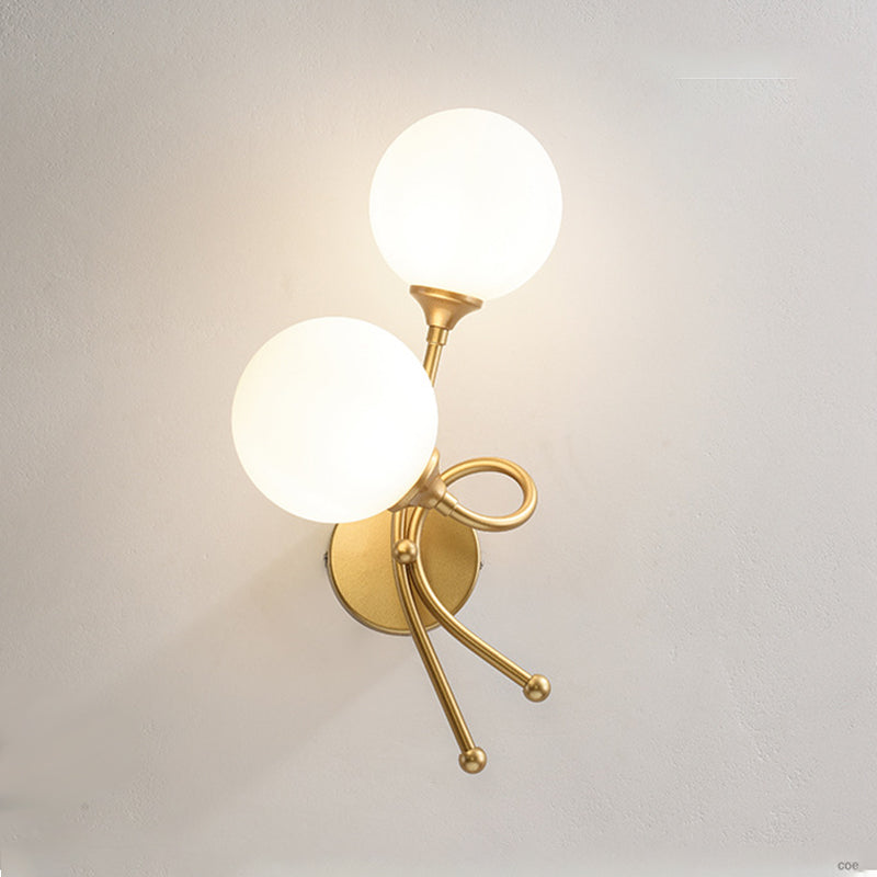 Chambre à coucher simple luminaires d'éclairage en verre blanc éclairage mural