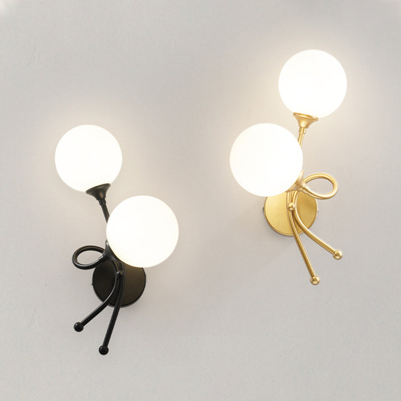 Chambre à coucher simple luminaires d'éclairage en verre blanc éclairage mural