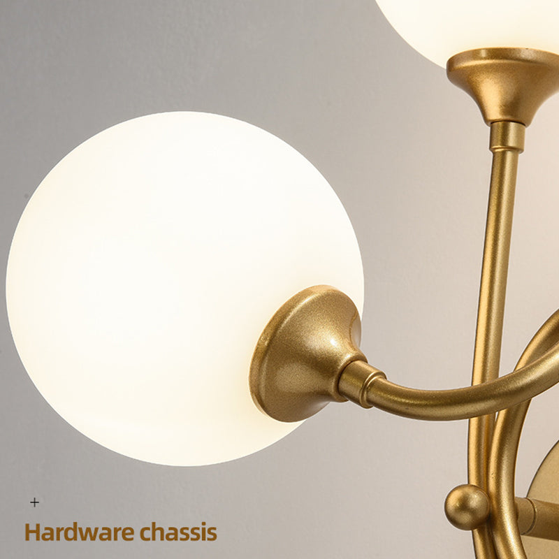 Chambre à coucher simple luminaires d'éclairage en verre blanc éclairage mural