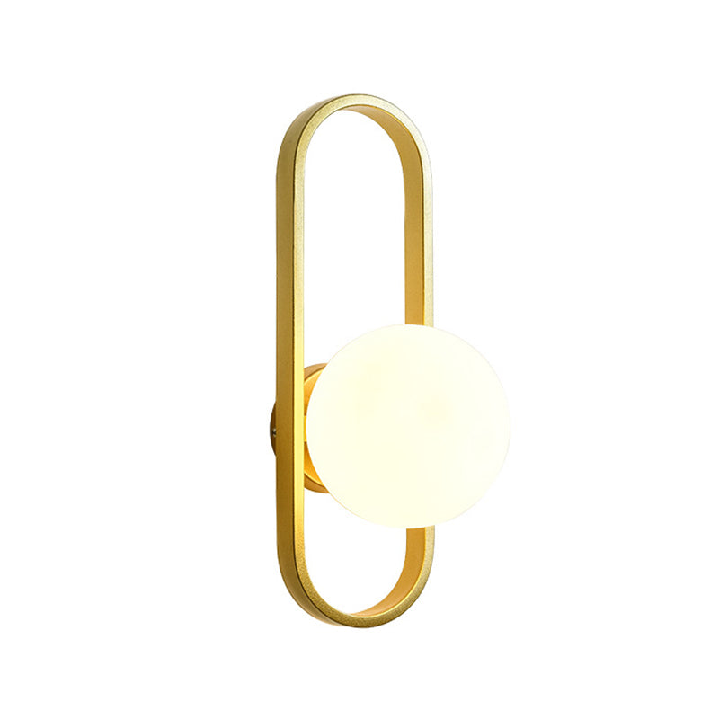 Bedroom Simple Sconce Light Fixtures 1 Blub Glass Lampshade Wall Mounted Lighting