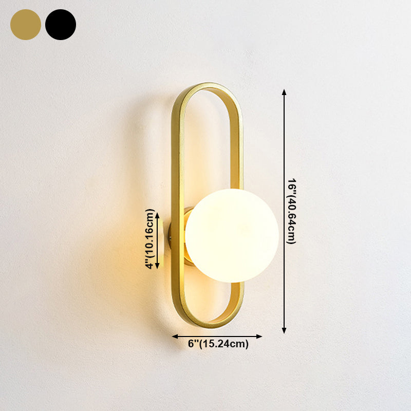 Dormitorio luminosos simples luminosos 1 lámpara de pared de lámpara de vidrio de vidrio