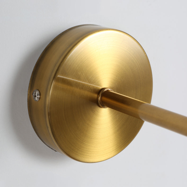 Postmodern Metal Wall Sconce 1 Blub Golden Wall Mounted Light Fixture for Bedroom