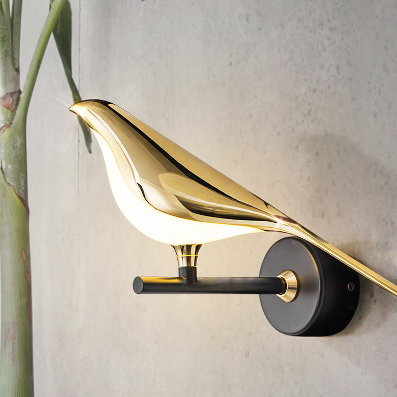 Sala de estar dorada mate de pared posmoderna lámpara montada en la pared
