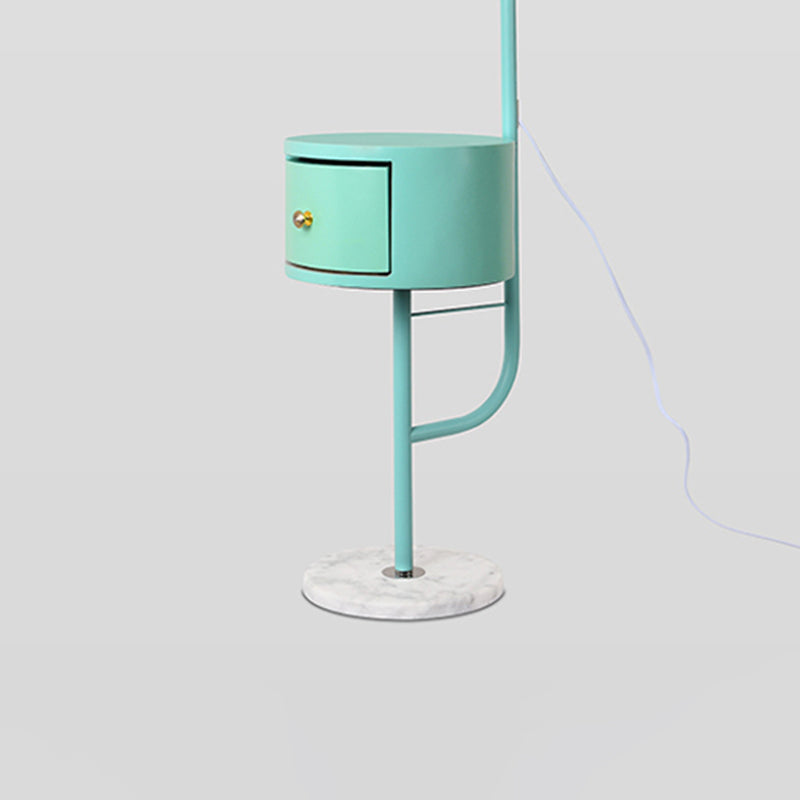Macaroon Metal Floor Reading Lampe 1-Light Floor Light avec armoire pour le salon