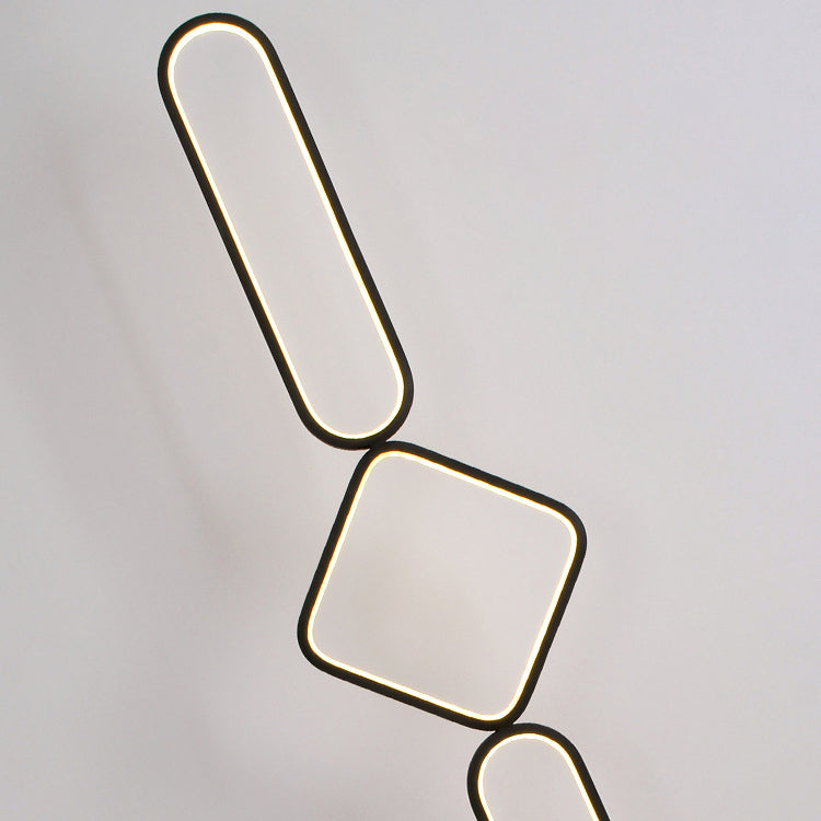 Géométrique linéaire léger artistique Metal Metal Bedroom debout clair