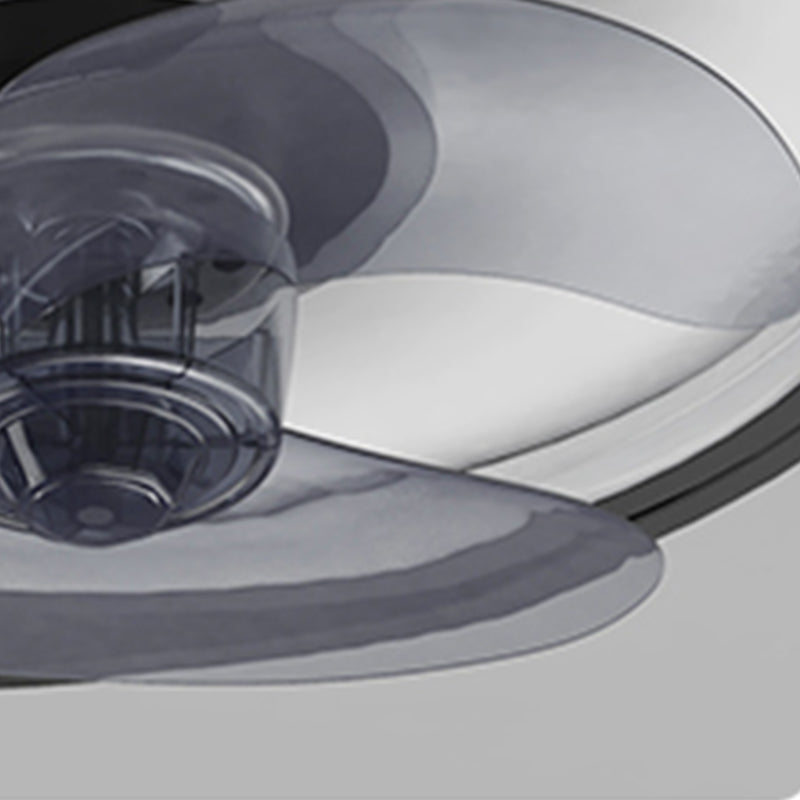 Moderne Metall Deckenventilator Lampe Cartoon LED Flush Mount Leuchte mit klarer Lüfterklinge