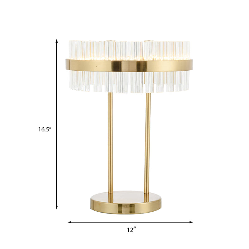 Table de tambour modernisme Light Crystal LED Small de bureau LED de bureau en or pour la chambre