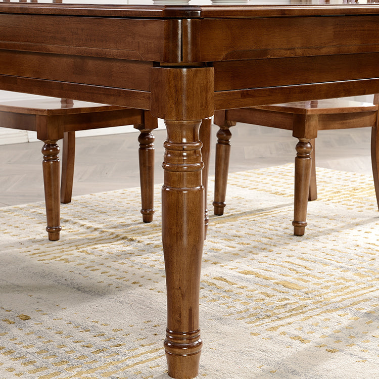 Mid-Century Modern Dining Table Solid Wood Drop-Leaf Table for Home Use