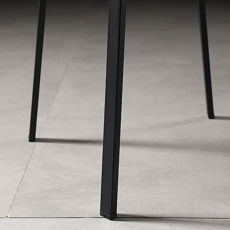 Silla de comedor de metal de estilo industrial Silla de comedor con respaldo sólido y brazo