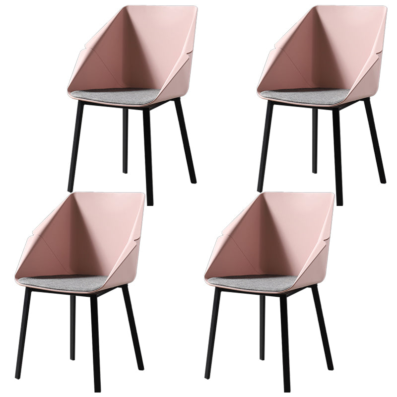 Silla de comedor de metal de estilo industrial Silla de comedor con respaldo sólido y brazo