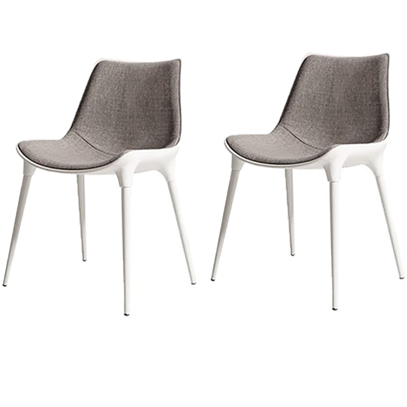 Eigentijdse stijl eetstoelen keukenarmloze zijstoelen met metalen benen