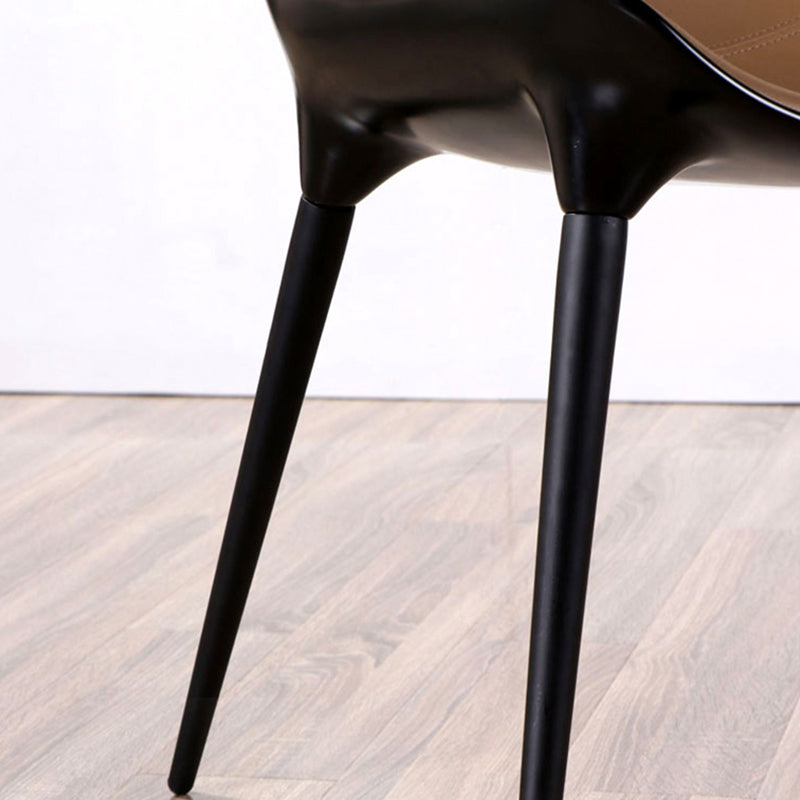 Eigentijdse stijl eetstoelen keukenarmloze zijstoelen met metalen benen