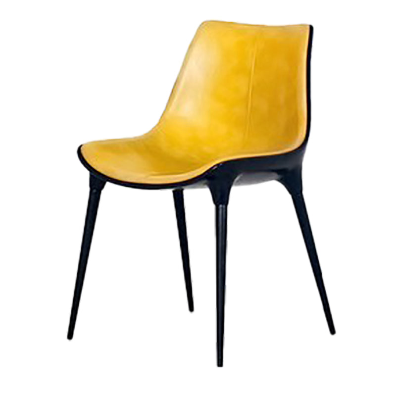 Eigentijdse stijl eetstoelen keukenarmloze zijstoelen met metalen benen