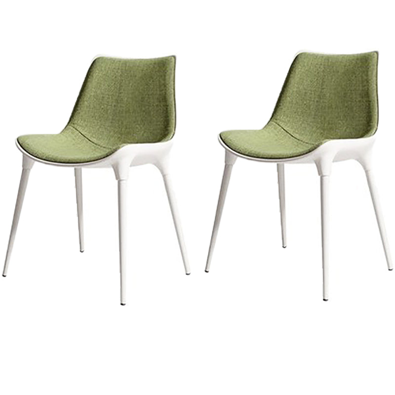 Eigentijdse stijl eetstoelen keukenarmloze zijstoelen met metalen benen