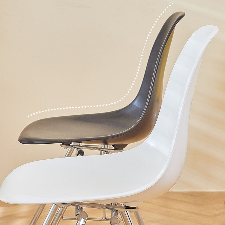 Sedie laterali senza braccio in stile industriale sedia da pranzo in plastica solida per casa