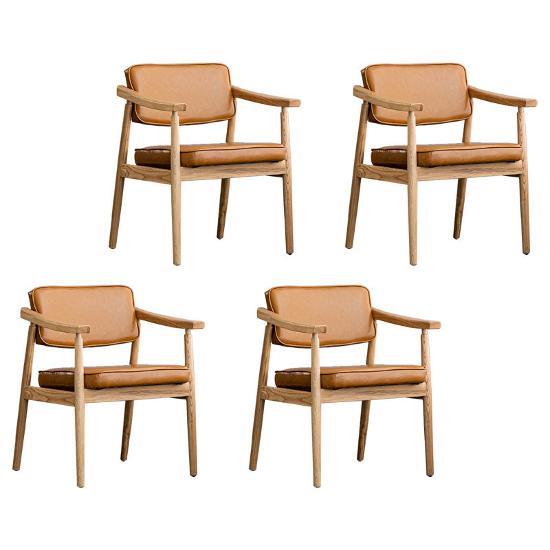 Chaises de salle à manger de style traditionnel, chaises d'appoint avec bras de cuisine et pieds en bois