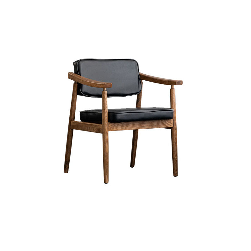 Chaises de salle à manger de style traditionnel, chaises d'appoint avec bras de cuisine et pieds en bois