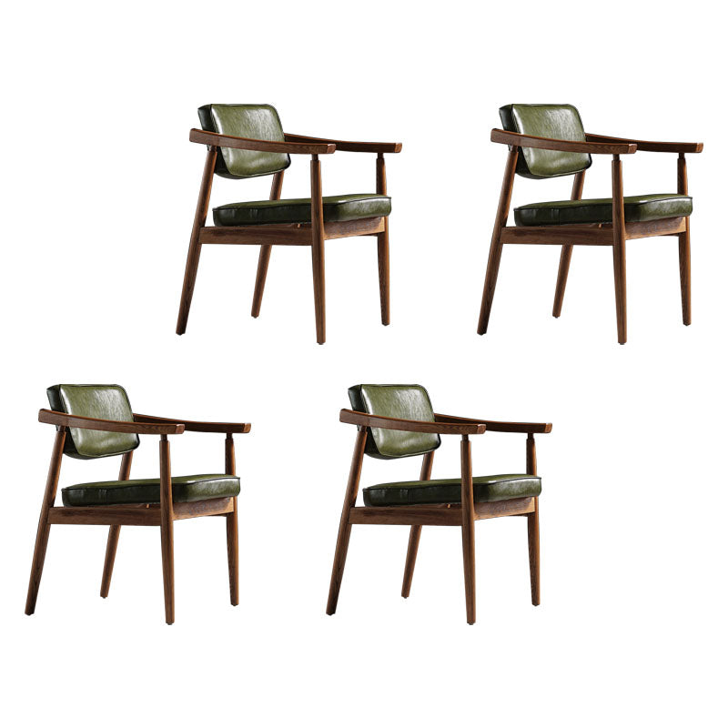 Chaises de salle à manger de style traditionnel, chaises d'appoint avec bras de cuisine et pieds en bois