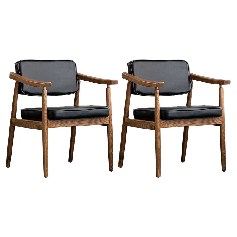 Chaises de salle à manger de style traditionnel, chaises d'appoint avec bras de cuisine et pieds en bois