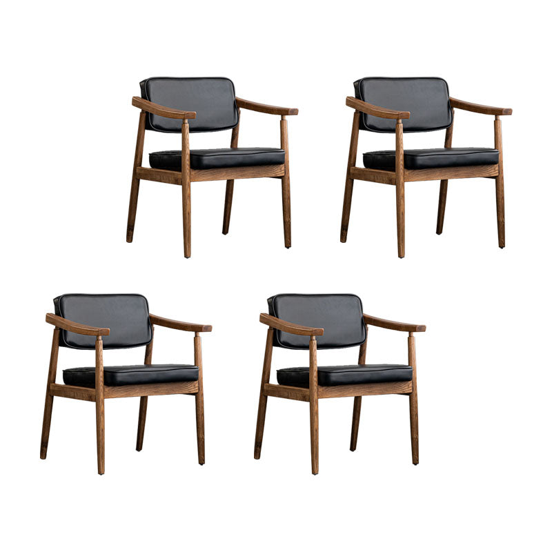 Chaises de salle à manger de style traditionnel, chaises d'appoint avec bras de cuisine et pieds en bois
