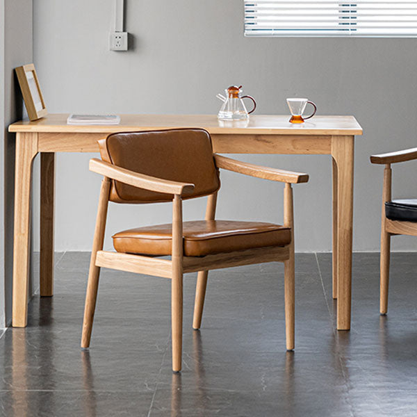 Chaises de salle à manger de style traditionnel, chaises d'appoint avec bras de cuisine et pieds en bois