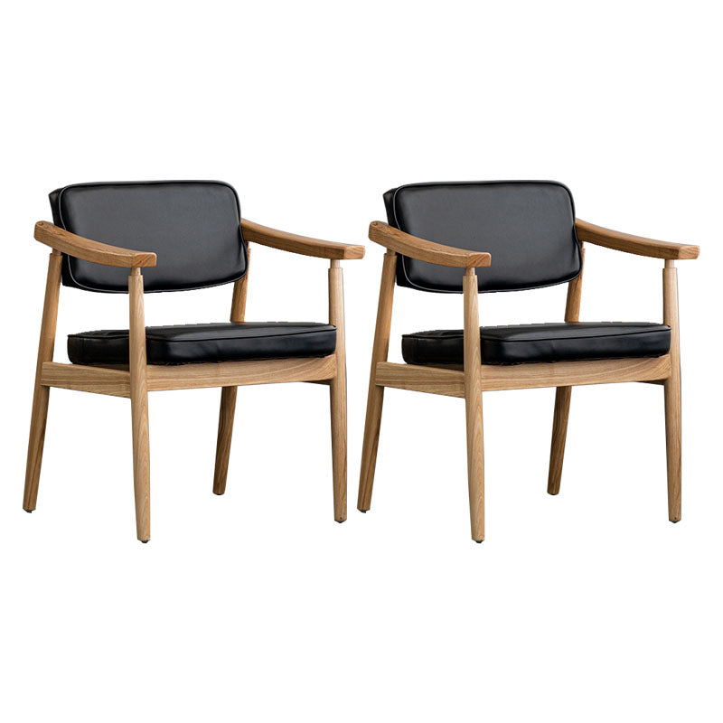 Chaises de salle à manger de style traditionnel, chaises d'appoint avec bras de cuisine et pieds en bois