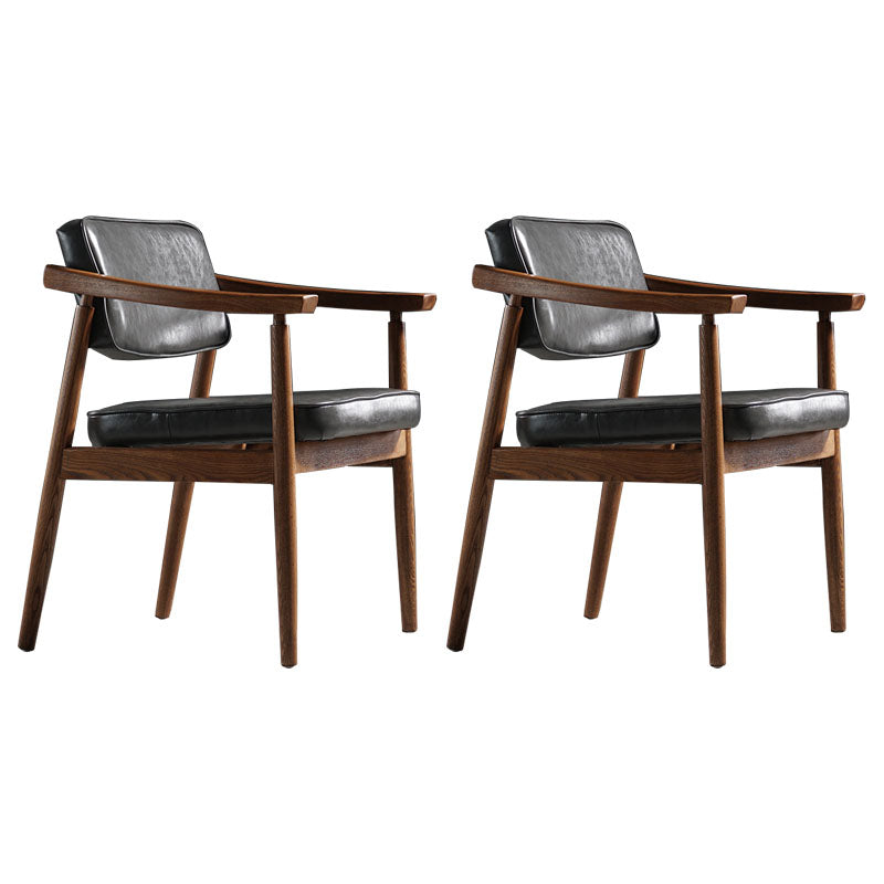 Chaises de salle à manger de style traditionnel, chaises d'appoint avec bras de cuisine et pieds en bois