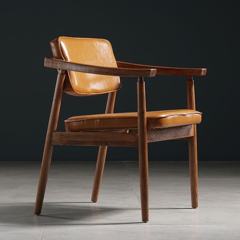 Chaises de salle à manger de style traditionnel, chaises d'appoint avec bras de cuisine et pieds en bois
