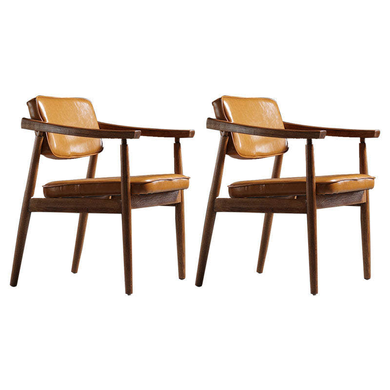 Chaises de salle à manger de style traditionnel, chaises d'appoint avec bras de cuisine et pieds en bois