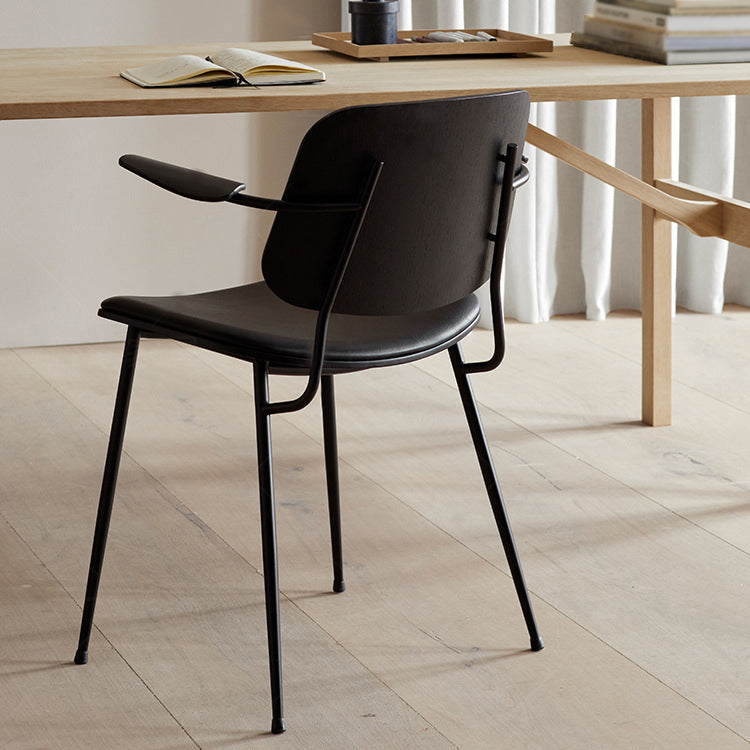 Industrial Upholstered Dining Side Chairs Open Back Dining Side Chairs