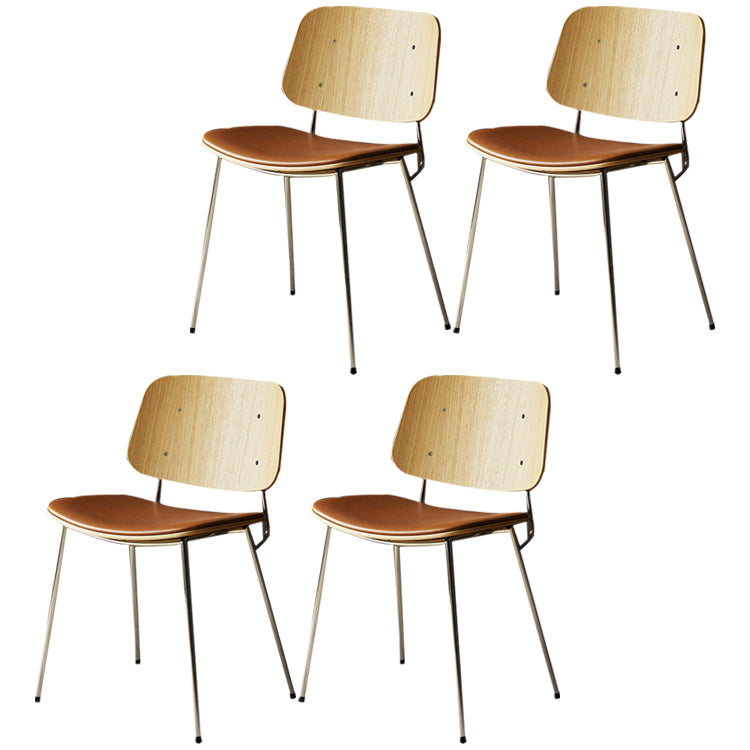 Industrial Upholstered Dining Side Chairs Open Back Dining Side Chairs