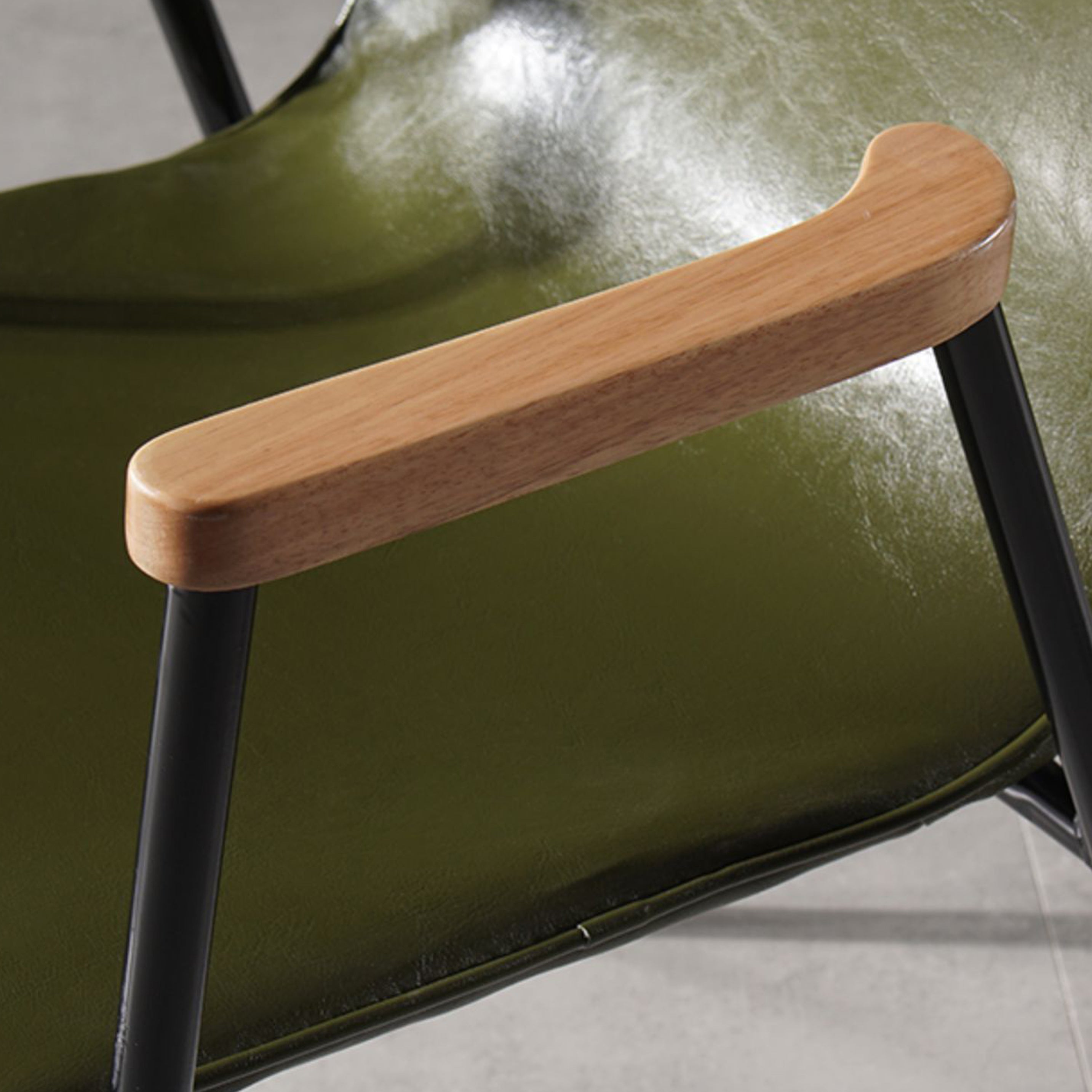Chaises de salle à manger de style industriel, chaises d'appoint avec bras de cuisine et pieds en métal