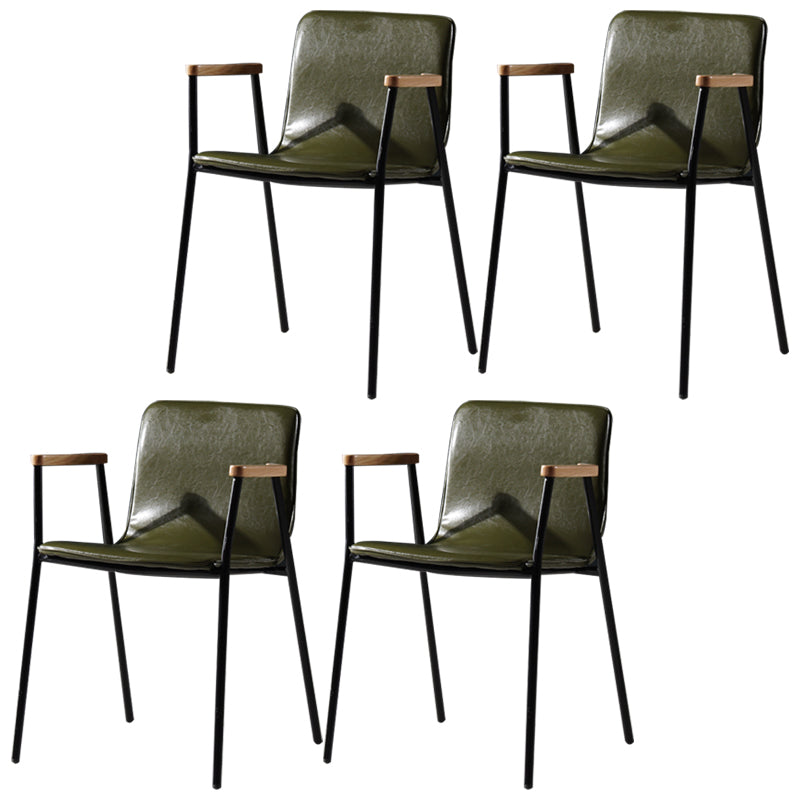 Chaises de salle à manger de style industriel, chaises d'appoint avec bras de cuisine et pieds en métal