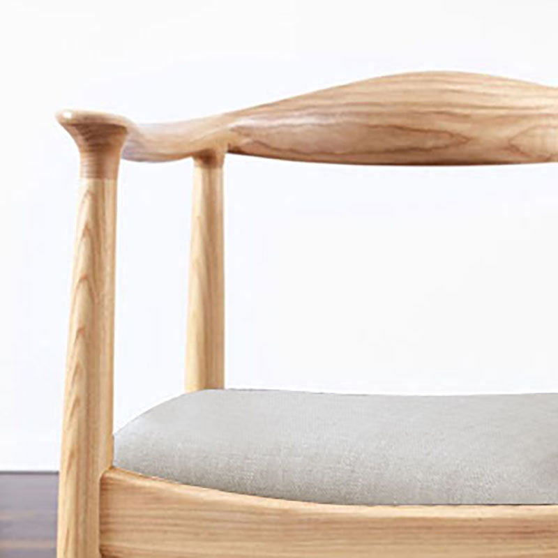 Chaise de salle à manger traditionnelle en bois massif, chaise latérale de salle à manger simple à dossier ouvert