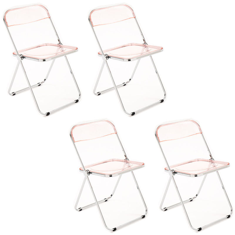 Chaise latérale pliante ouverte en plastique de style industriel