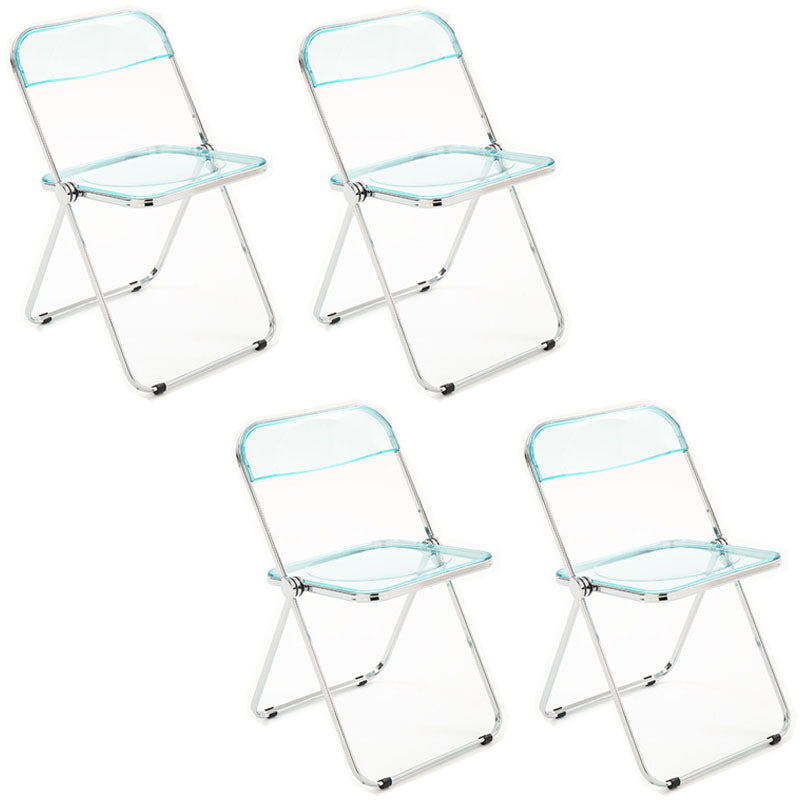 Chaise latérale pliante ouverte en plastique de style industriel