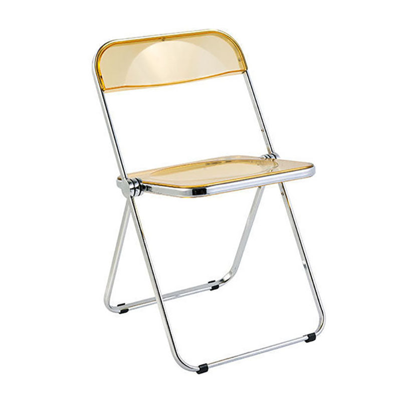 Chaise latérale pliante ouverte en plastique de style industriel