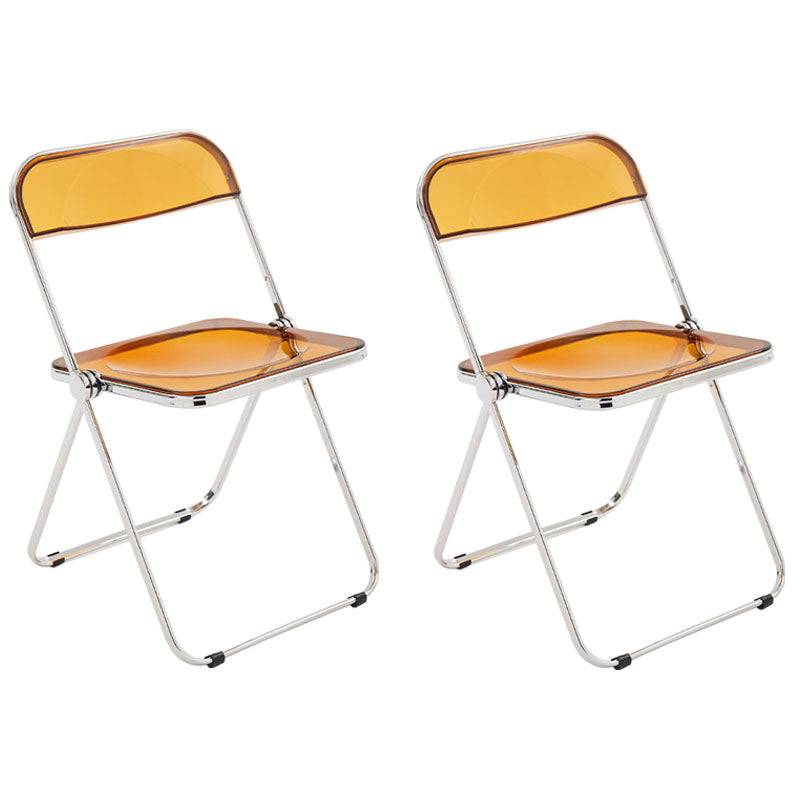 Chaise latérale pliante ouverte en plastique de style industriel