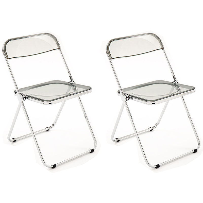 Chaise latérale pliante ouverte en plastique de style industriel