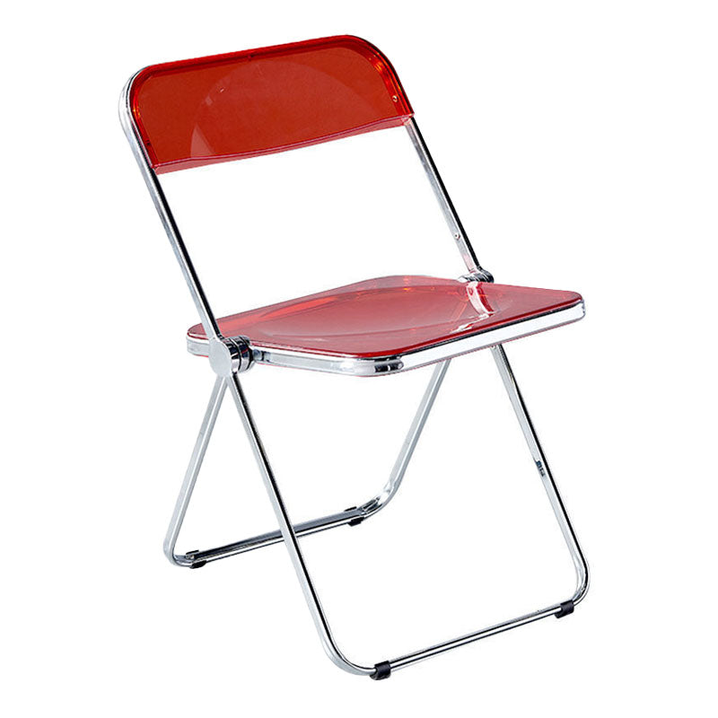 Chaise latérale pliante ouverte en plastique de style industriel
