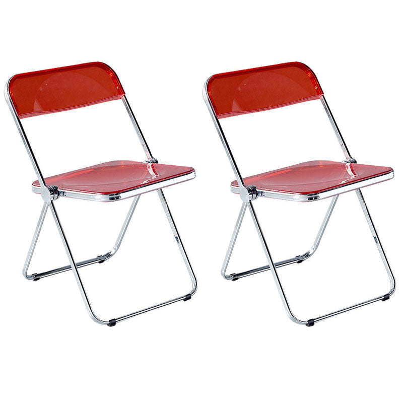 Chaise latérale pliante ouverte en plastique de style industriel