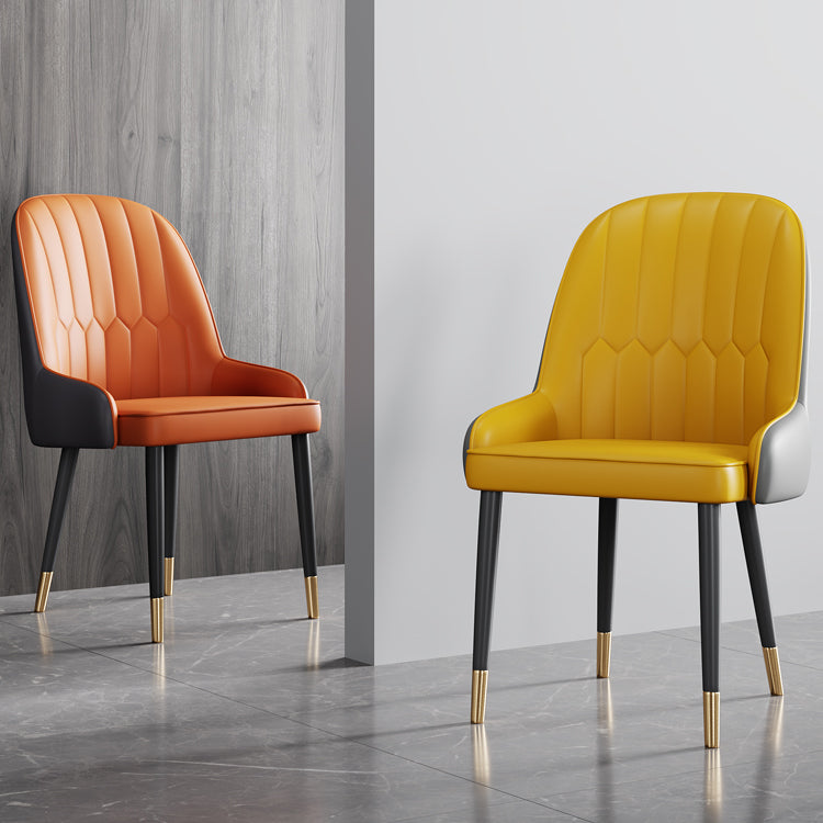 Ensemble de chaises en métal de style scandinave, chaises Parsons pour salle à manger et cuisine