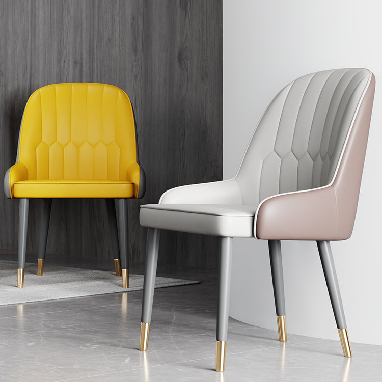 Ensemble de chaises en métal de style scandinave, chaises Parsons pour salle à manger et cuisine