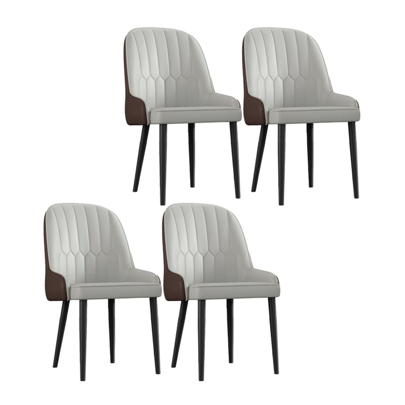 Ensemble de chaises en métal de style scandinave, chaises Parsons pour salle à manger et cuisine