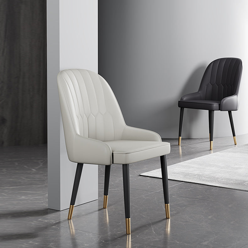 Ensemble de chaises en métal de style scandinave, chaises Parsons pour salle à manger et cuisine